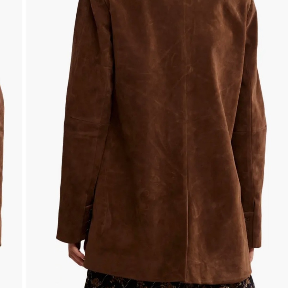 Free People Brown Bear BNWT 
Paper Cut Faux Suede Blazer Sz Large - Picture 3 of 15